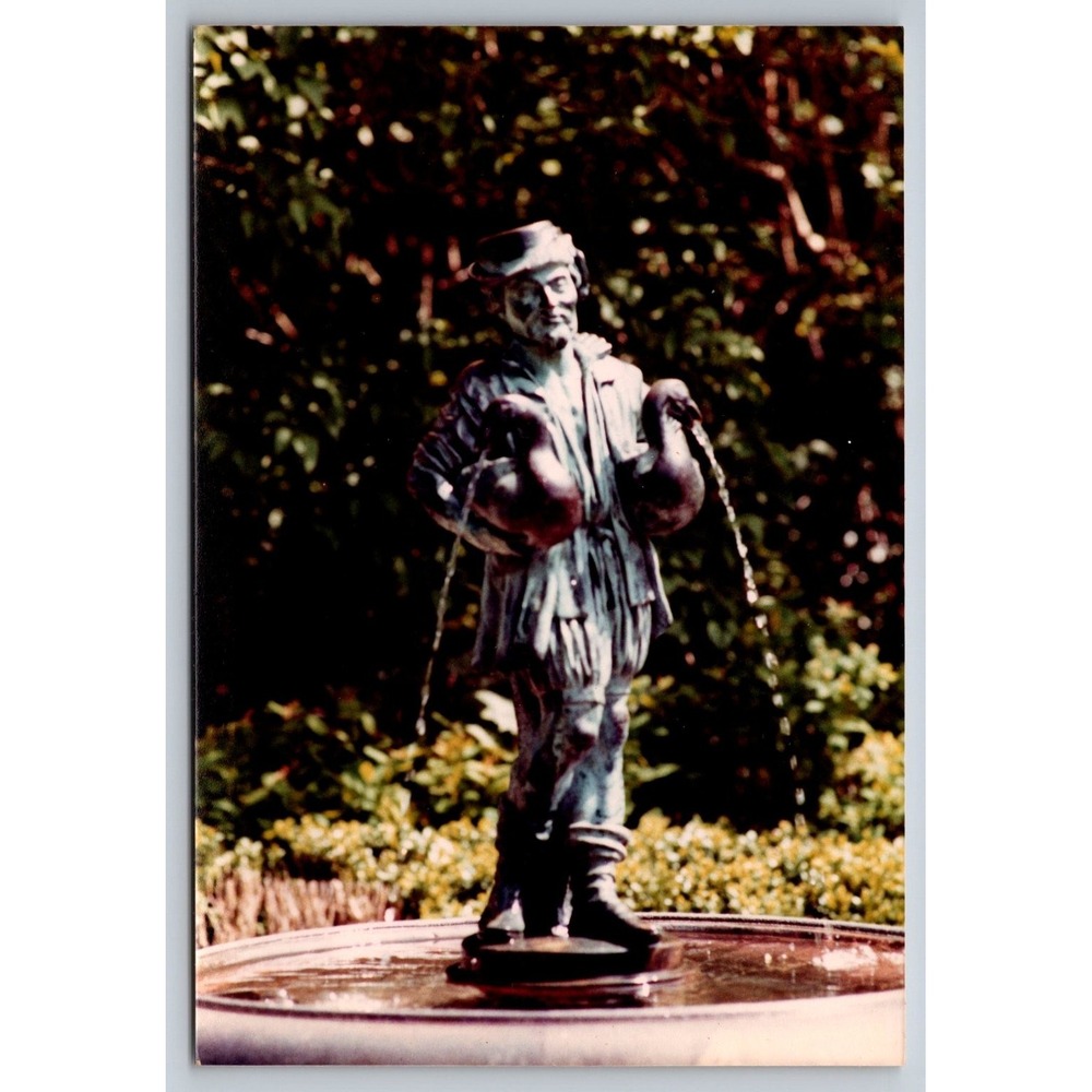 Hohenschwangau Castle Fountain Vintage Snapshot Photograph Germany